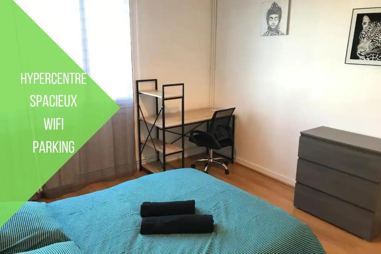 Le Voltaire -2 Chambres- 70M2- Hypercentre-Parking-Wifi Fibre- Nouvelle Literie Tarbes