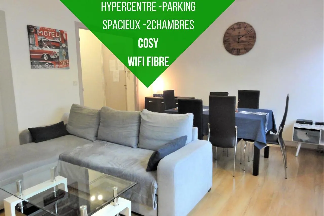 Le Voltaire -2 Chambres- 70M2- Hypercentre-Parking-Wifi Fibre- Nouvelle Literie Tarbes