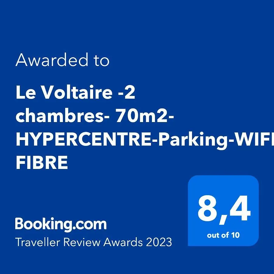 Le Voltaire -2 Chambres- 70M2- Hypercentre-Parking-Wifi Fibre- Nouvelle Literie Tarbes 0*,  Francia